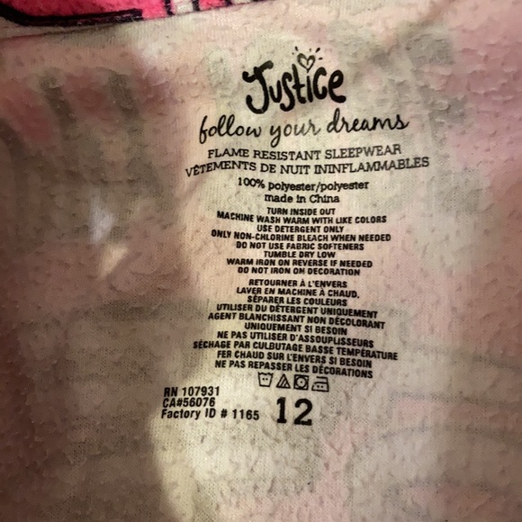 Justice Sleepwear Set-Shirt, Pants, Slippers, Mask - Picture 2 of 6